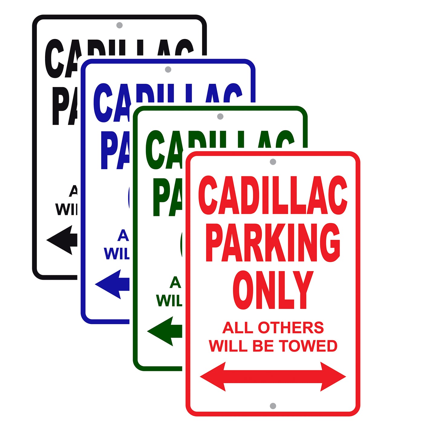 Cadillac Parking Only All Others Will Be Towed Aluminum Decor Garage Sign