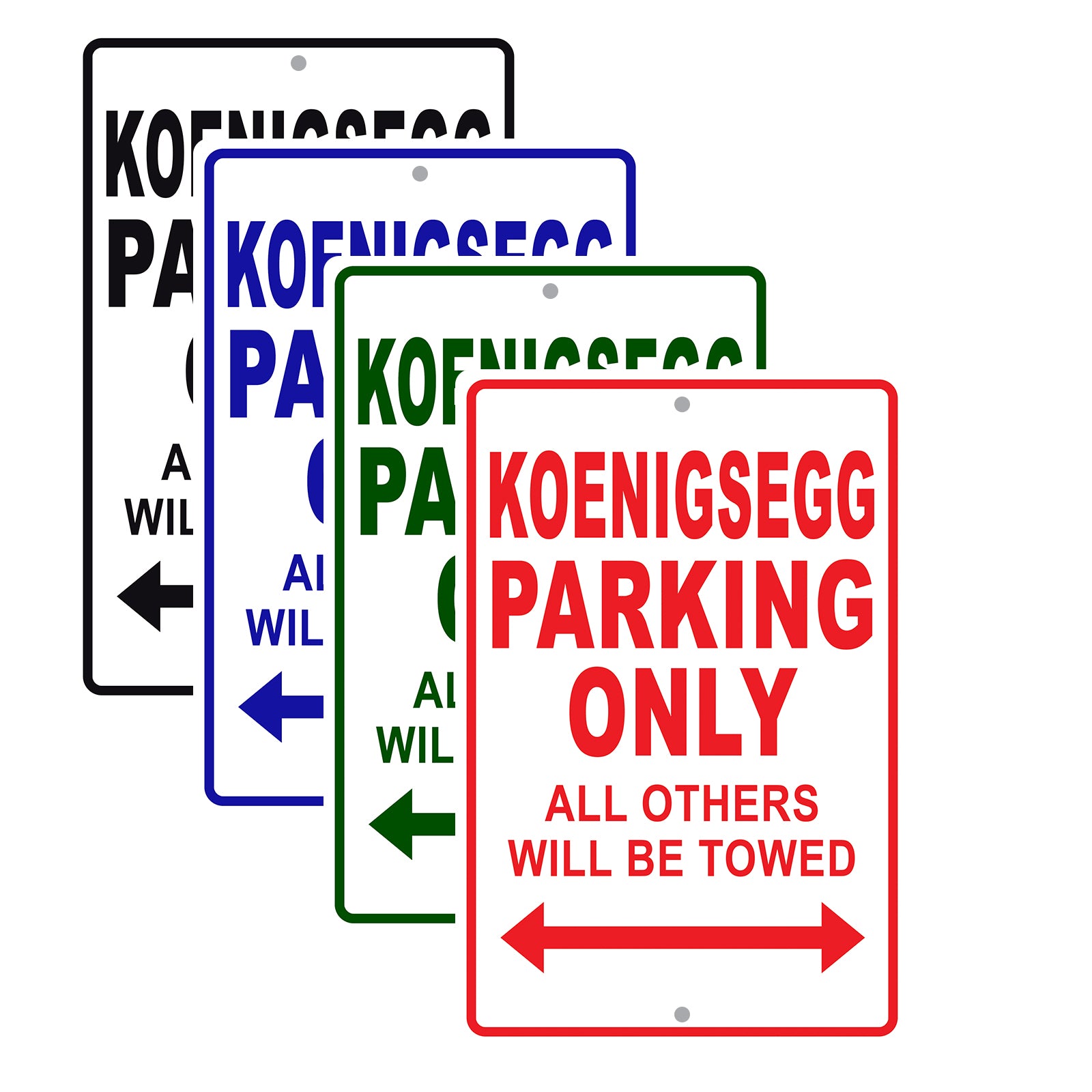 Koenigsegg Parking Only All Others Will Be Towed Aluminum Decor Garage ...
