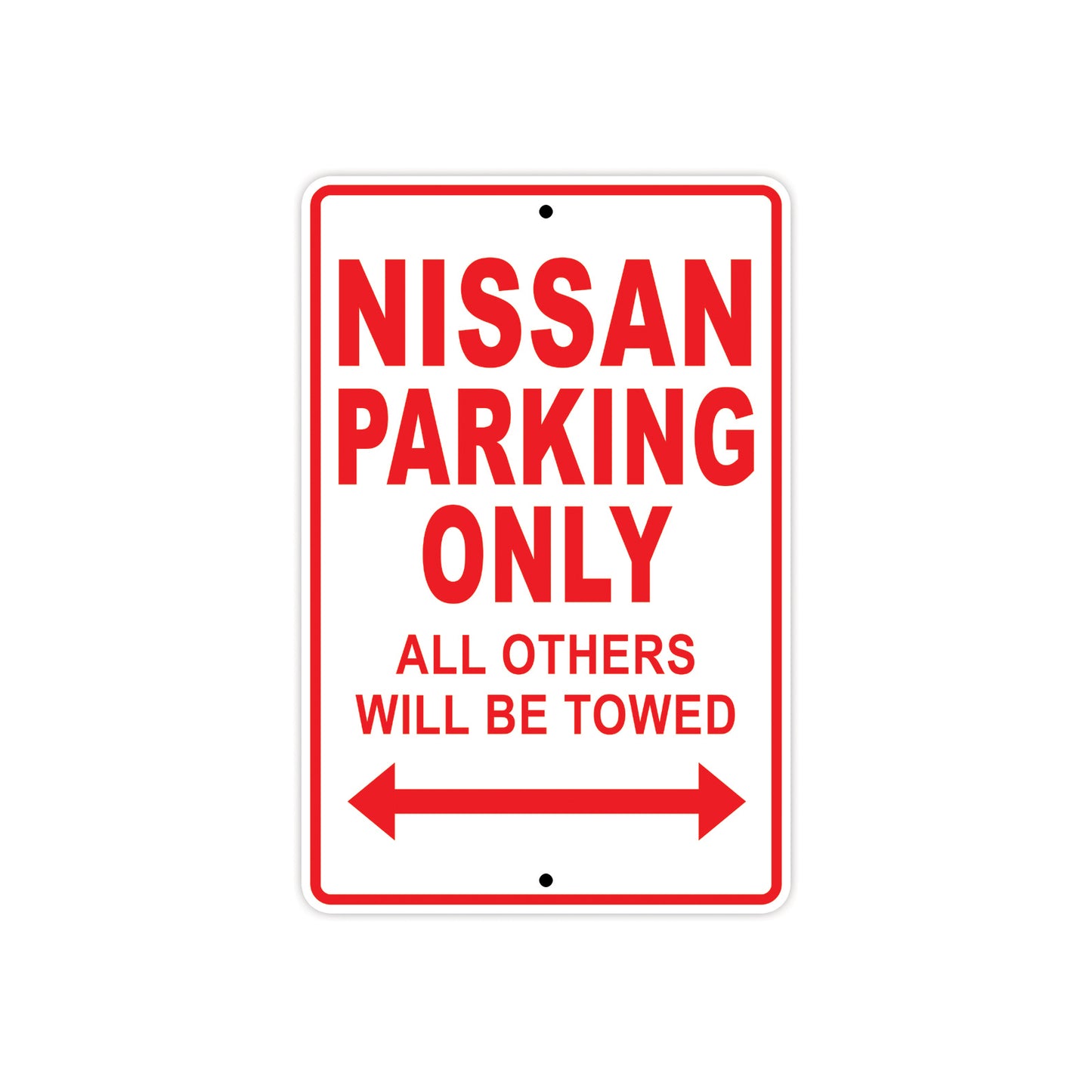 Nissan Parking Only All Others Will Be Towed Aluminum Decor Garage Sign