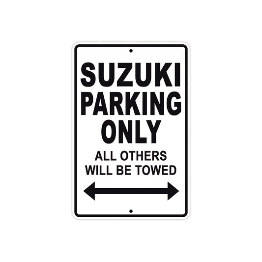 Suzuki Parking Only All Others Will Be Towed Aluminum Decor Garage Sign