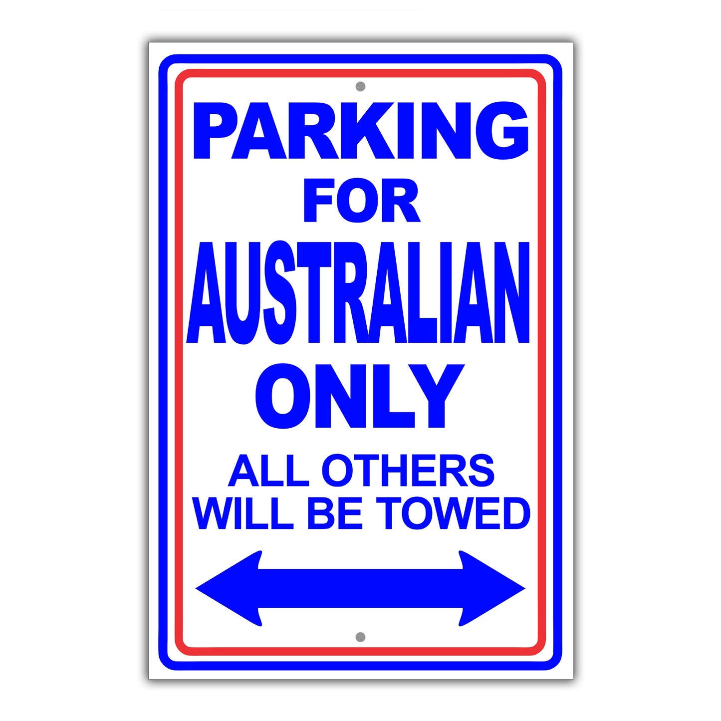 Parking For Aghan Only All Others Will Be Towed Country Citizens Car Parking Street Aluminum Metal Novelty Sign Plate