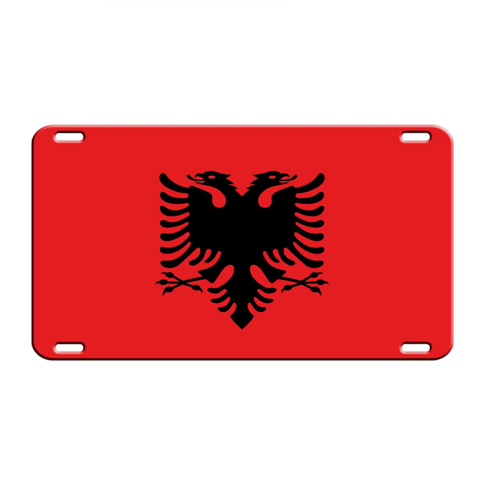 Albania Country Flag License Novelty Plate Aluminum Metal Sign
