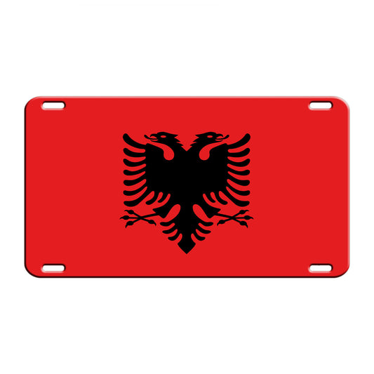 Albania Country Flag License Novelty Plate Aluminum Metal Sign