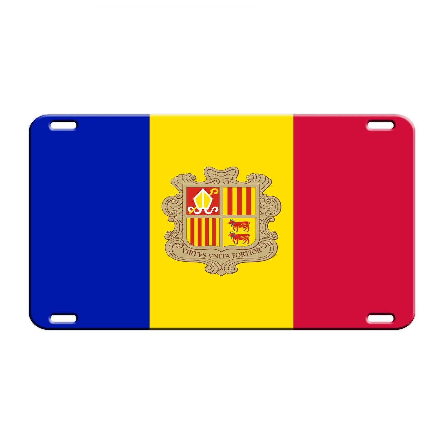 Andorra Country Flag License Novelty Plate Aluminum Metal Sign