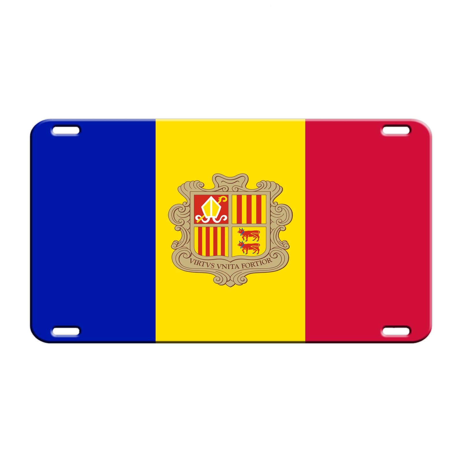 Andorra Country Flag License Novelty Plate Aluminum Metal Sign
