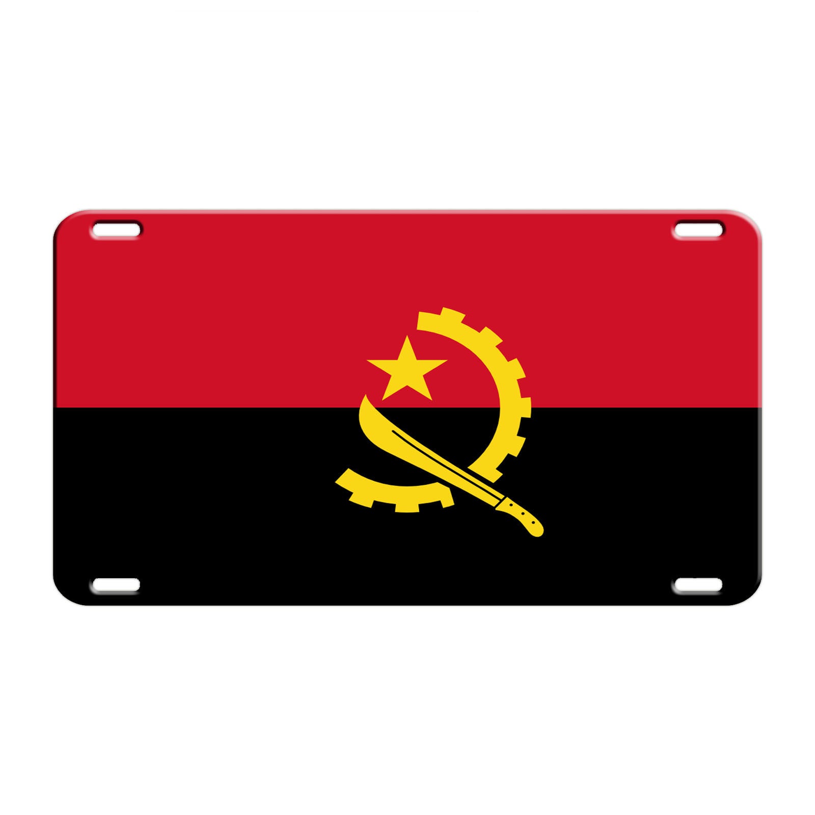 Angola Country Flag License Novelty Plate Aluminum Metal Sign