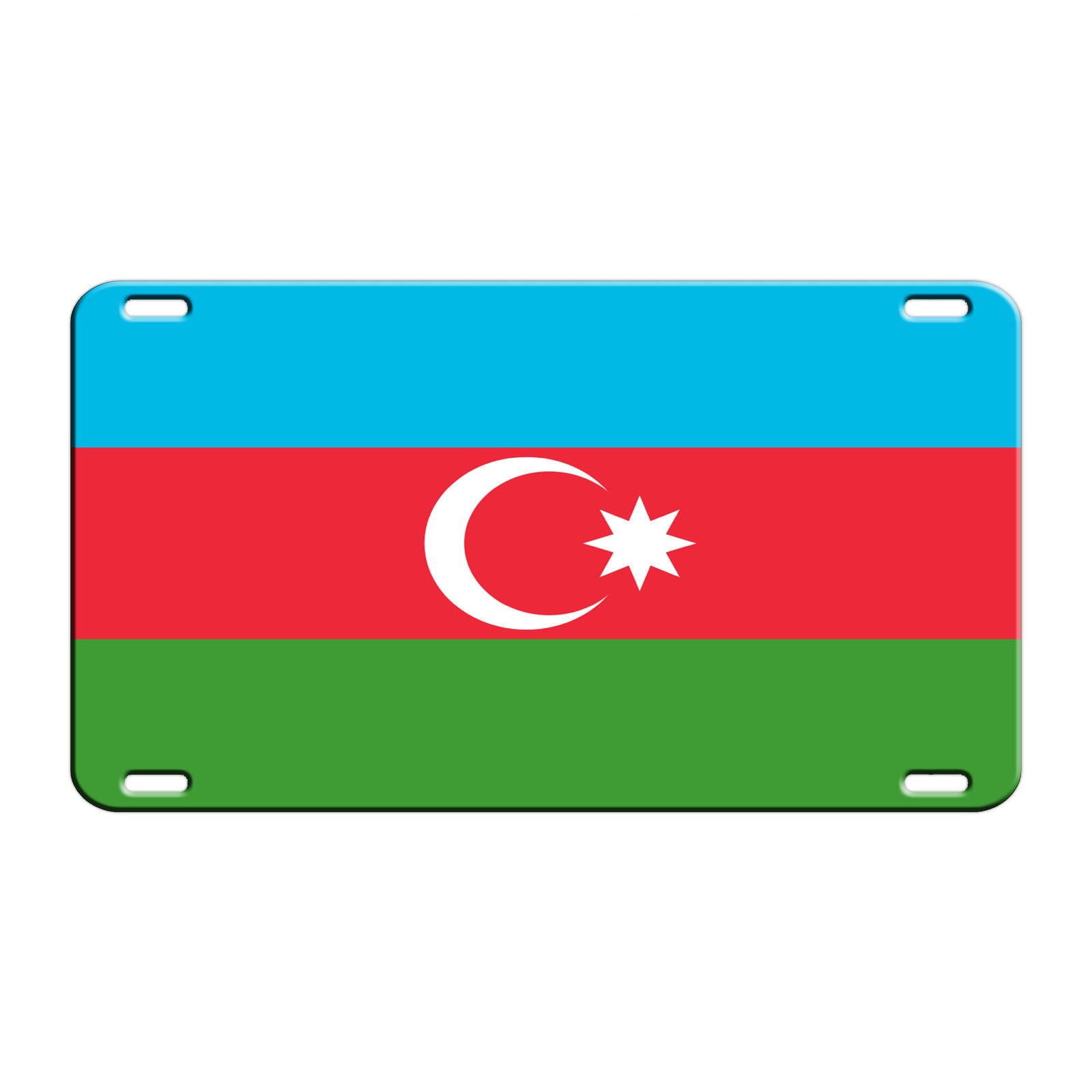 Azerbaijan Country Flag License Novelty Plate Aluminum Metal Sign