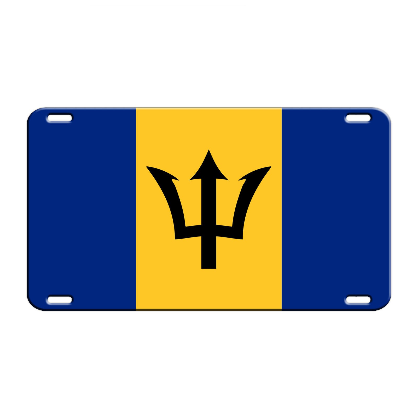 Barbados Country Flag License Novelty Plate Aluminum Metal Sign
