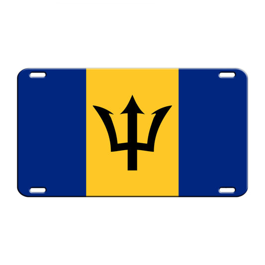 Barbados Country Flag License Novelty Plate Aluminum Metal Sign