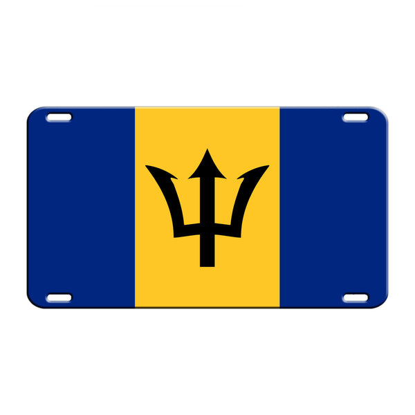 Barbados Country Flag License Plate For Car Sign Fever