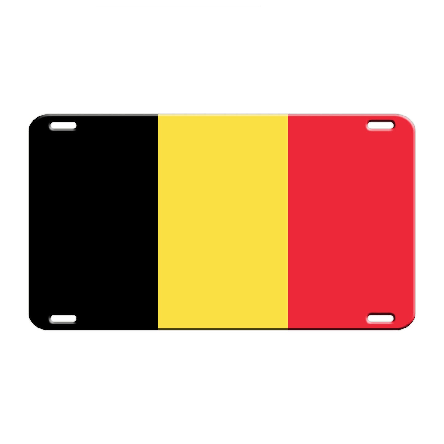 Belgium Country Flag License Novelty Plate Aluminum Metal Sign