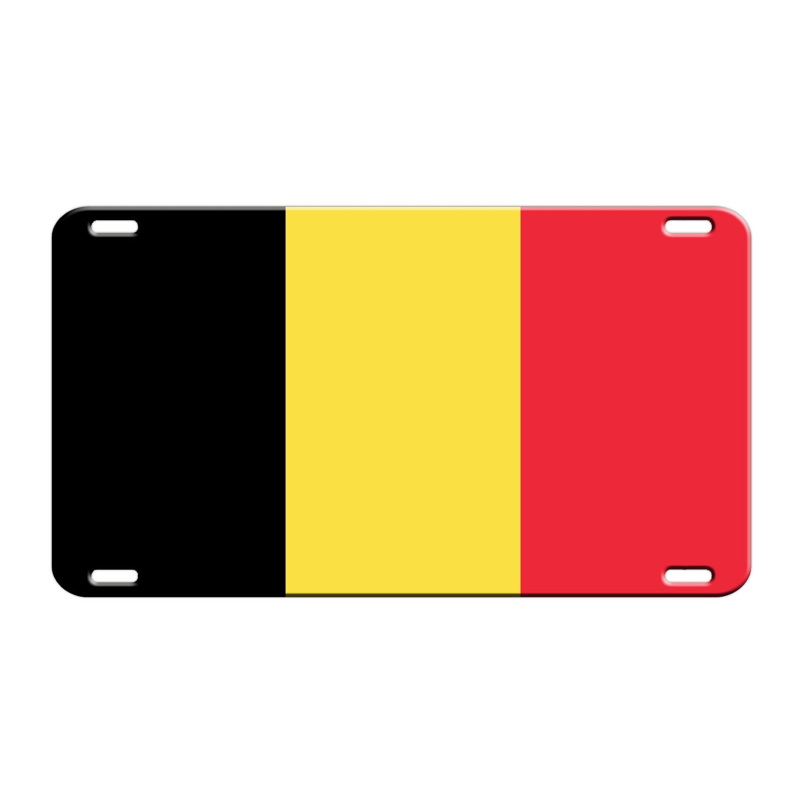 Belgium Country Flag License Novelty Plate Aluminum Metal Sign