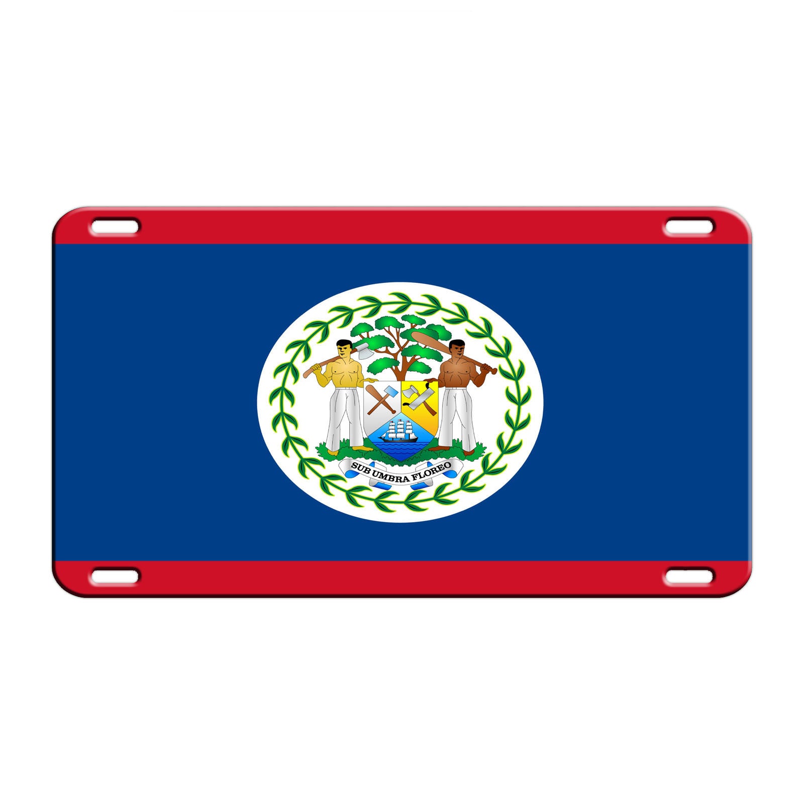Belize Country Flag License Novelty Plate Aluminum Metal Sign