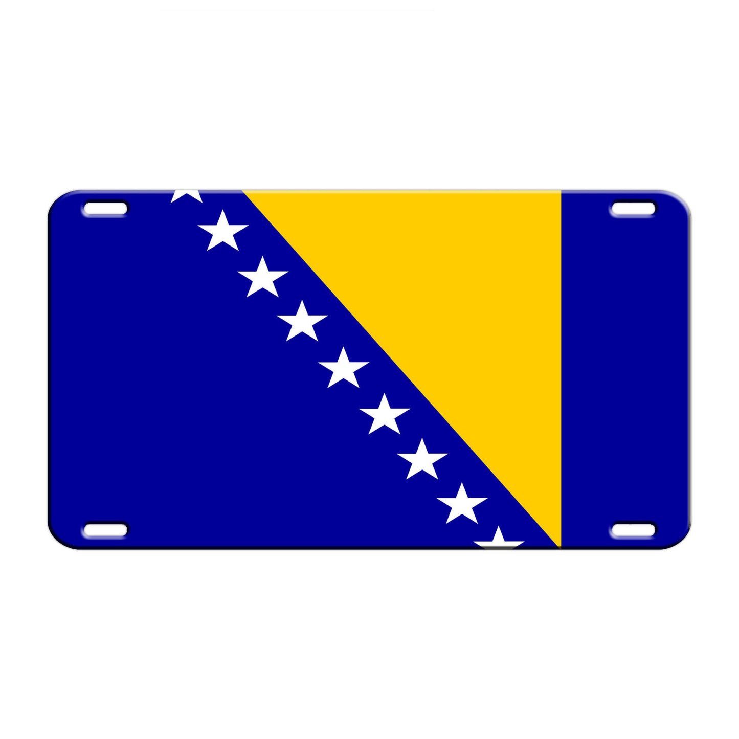 Bosnia Country Flag License Novelty Plate Aluminum Metal Sign