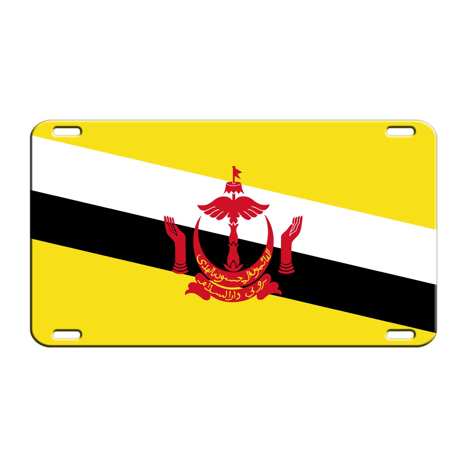 Brunei Country Flag License Novelty Plate Aluminum Metal Sign