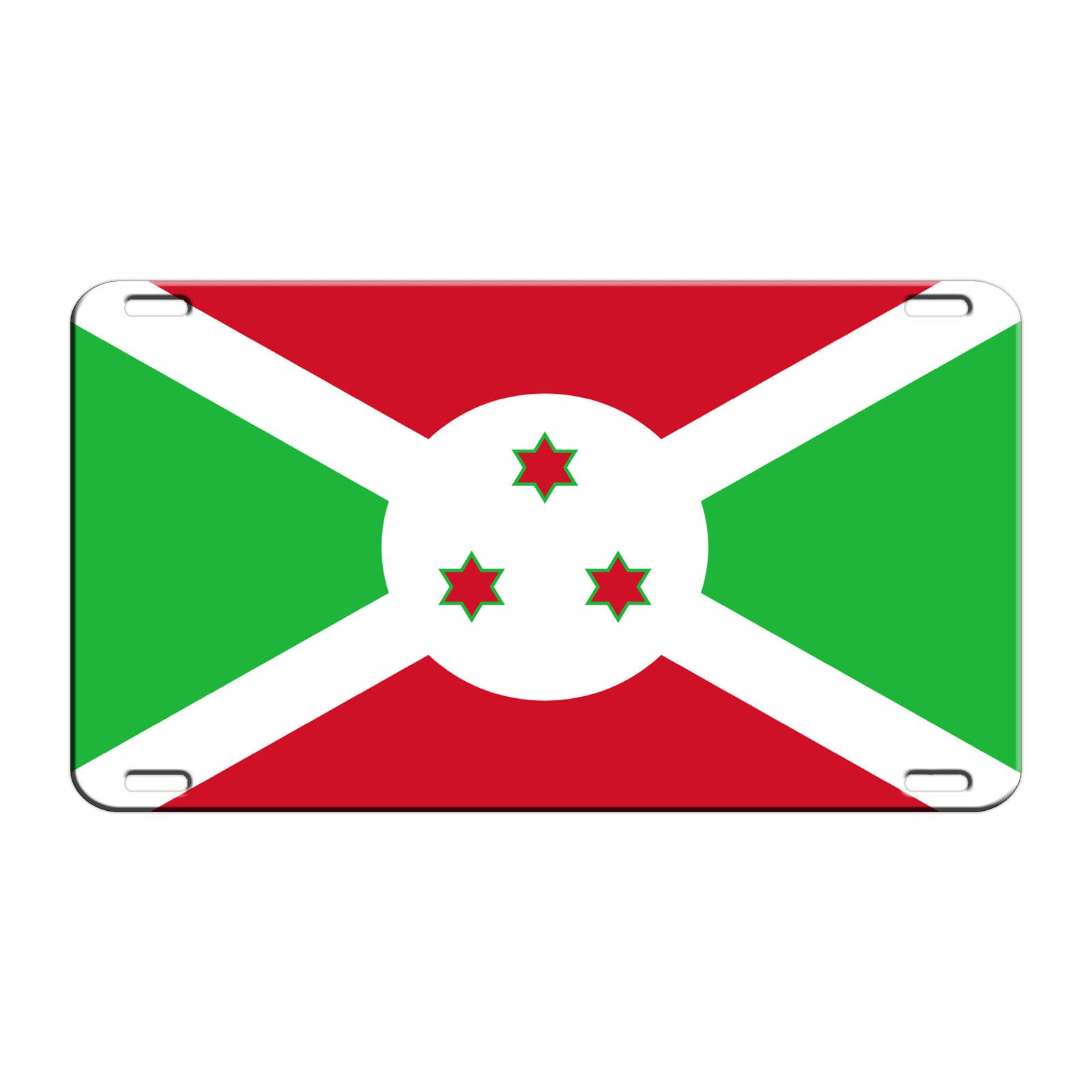 Burundi Country Flag License Novelty Plate Aluminum Metal Sign