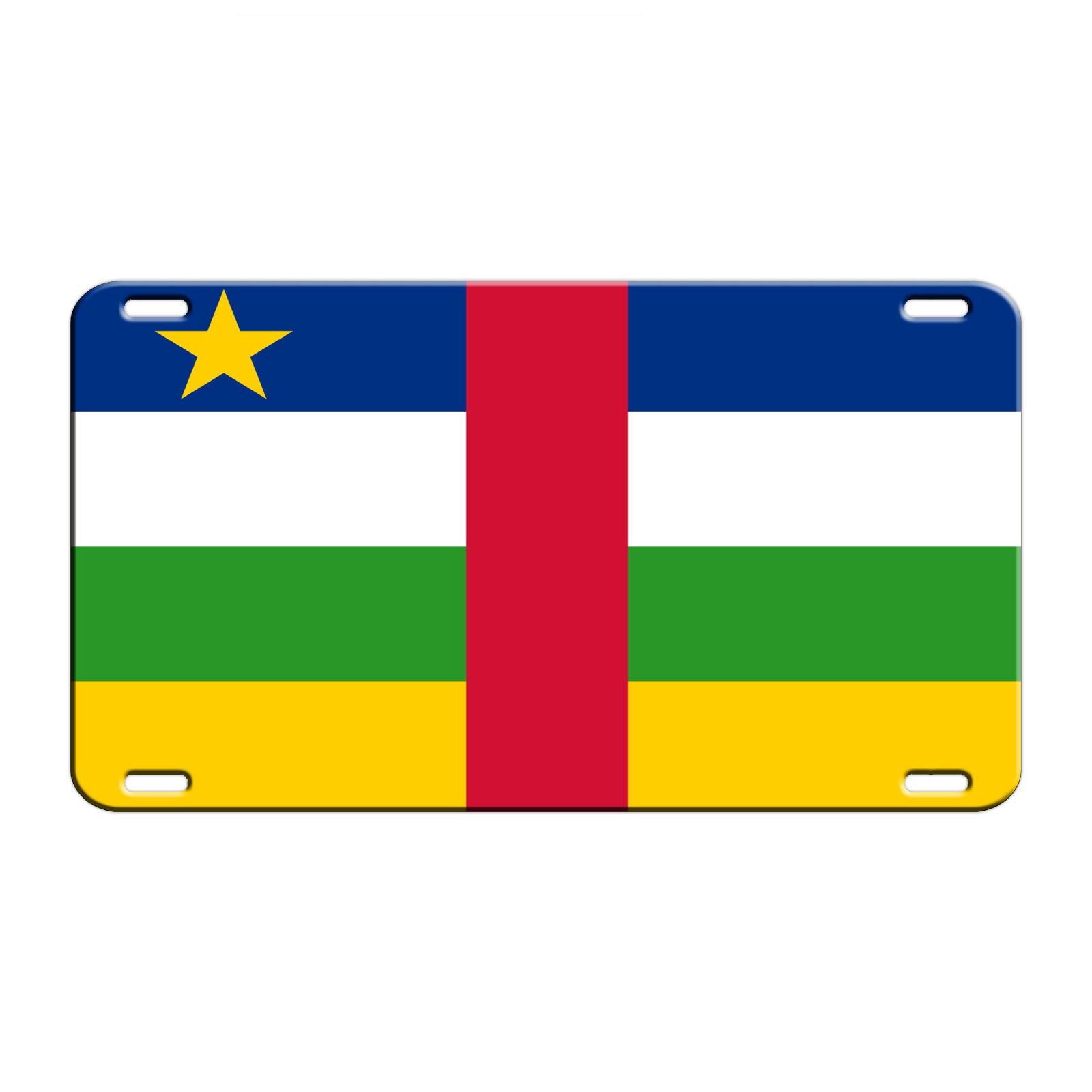 Central African Republic Country Flag License Novelty Plate Aluminum Metal Sign