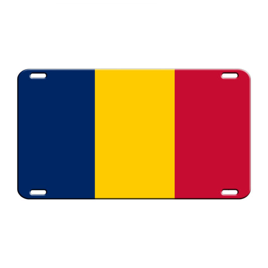 Chad Country Flag License Novelty Plate Aluminum Metal Sign