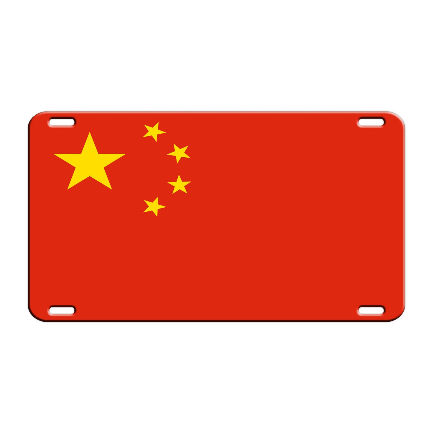 China Country Flag License Novelty Plate Aluminum Metal Sign