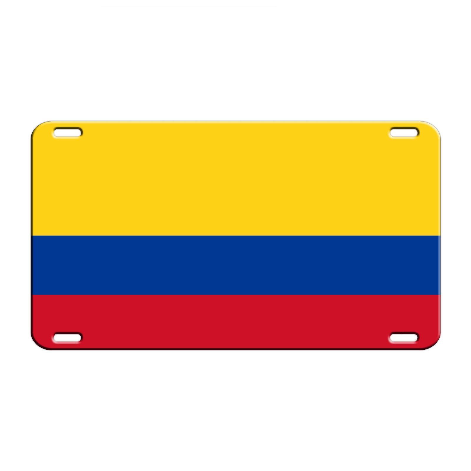 Colombia Country Flag License Novelty Plate Aluminum Metal Sign
