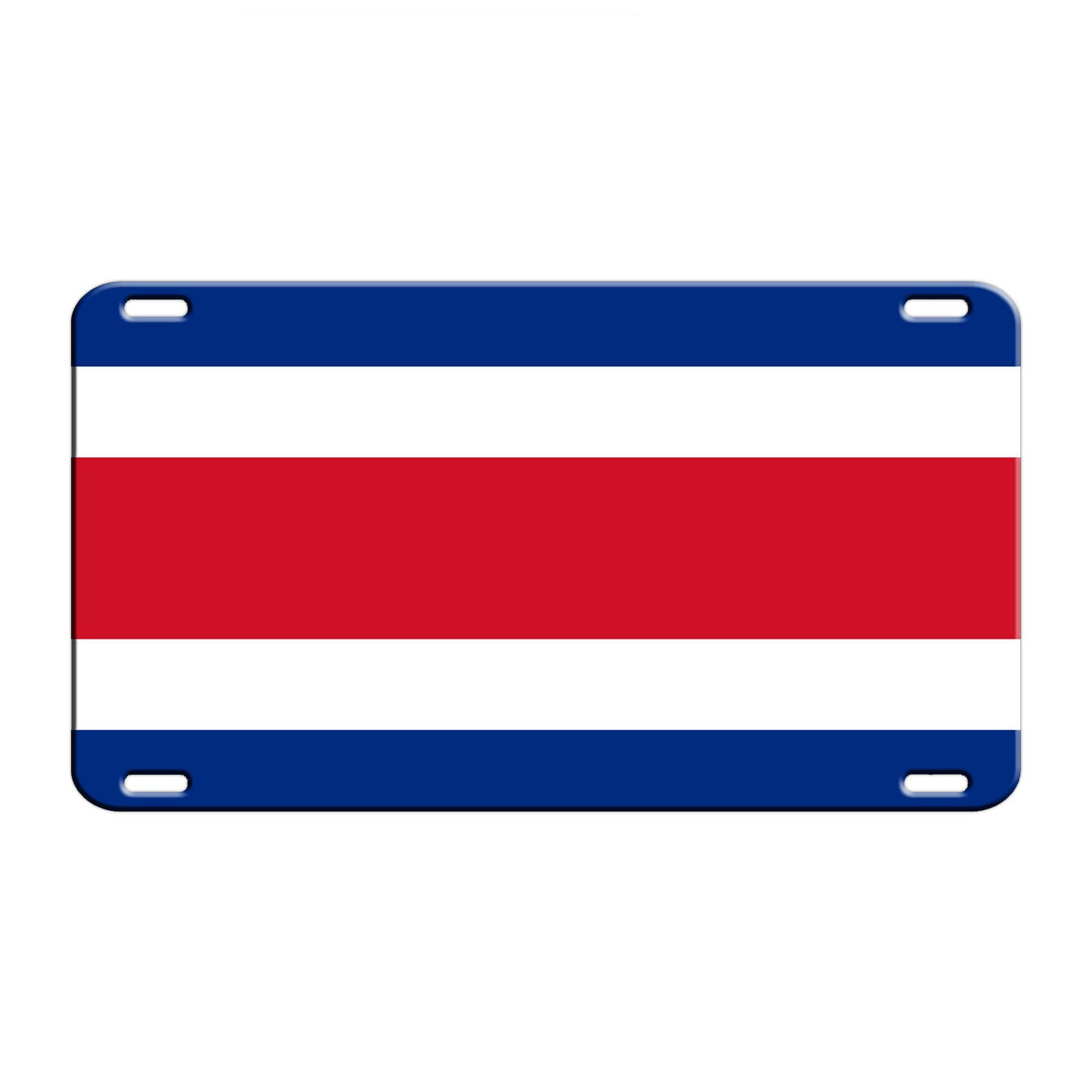 Costa Rica Country Flag License Novelty Plate Aluminum Metal Sign