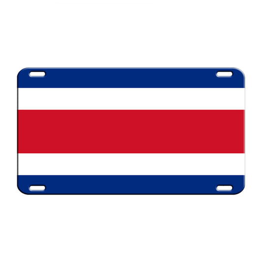 Costa Rica Country Flag License Novelty Plate Aluminum Metal Sign