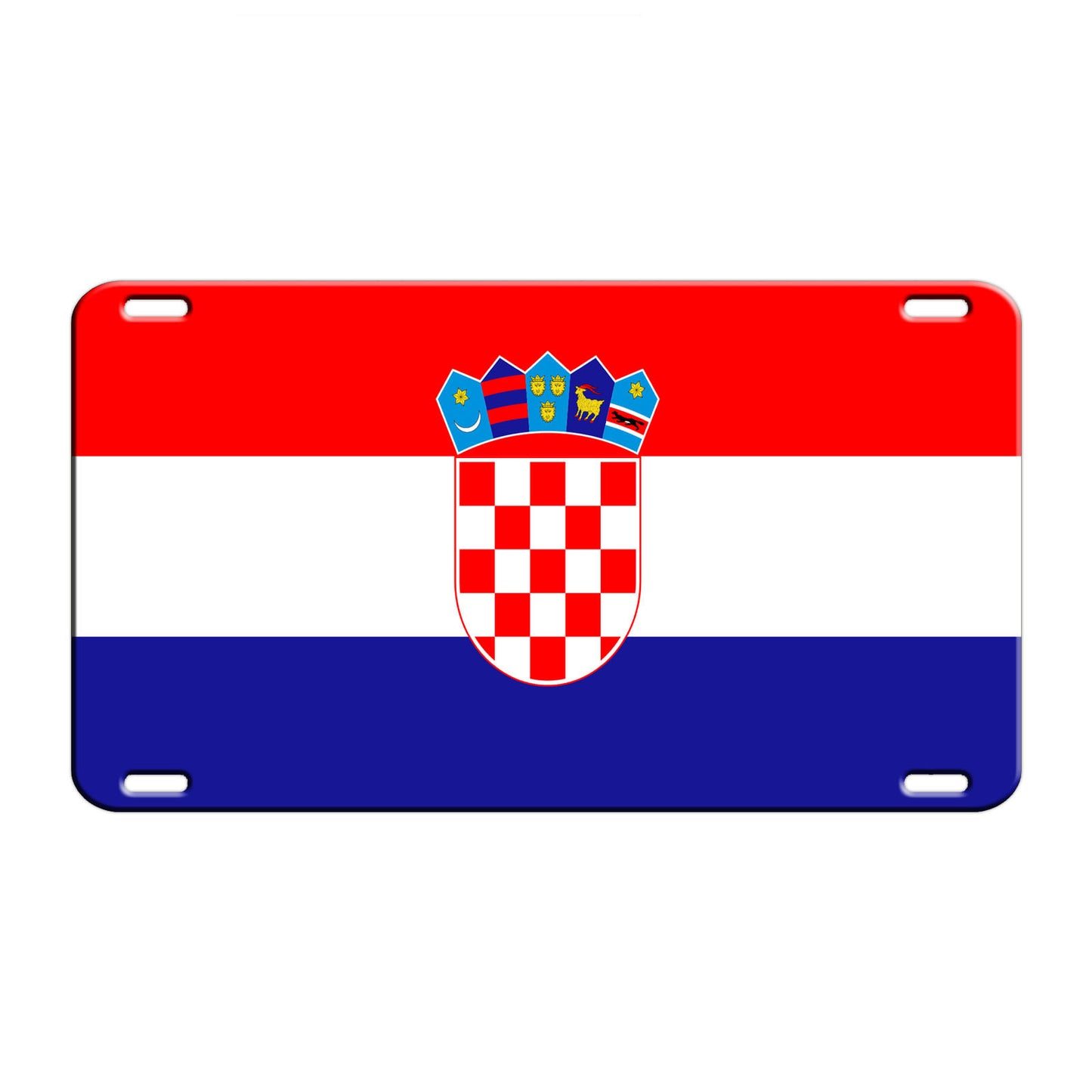 Croatia Country Flag License Novelty Plate Aluminum Metal Sign
