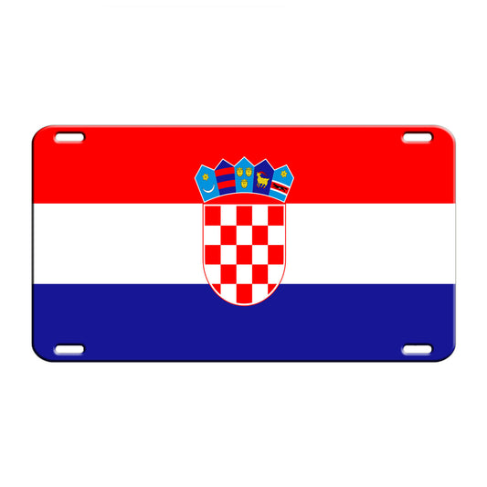Croatia Country Flag License Novelty Plate Aluminum Metal Sign