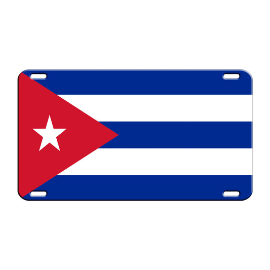 Cuba Country Flag License Novelty Plate Aluminum Metal Sign