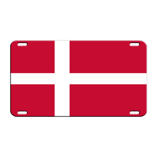 Denmark Country Flag License Novelty Plate Aluminum Metal Sign