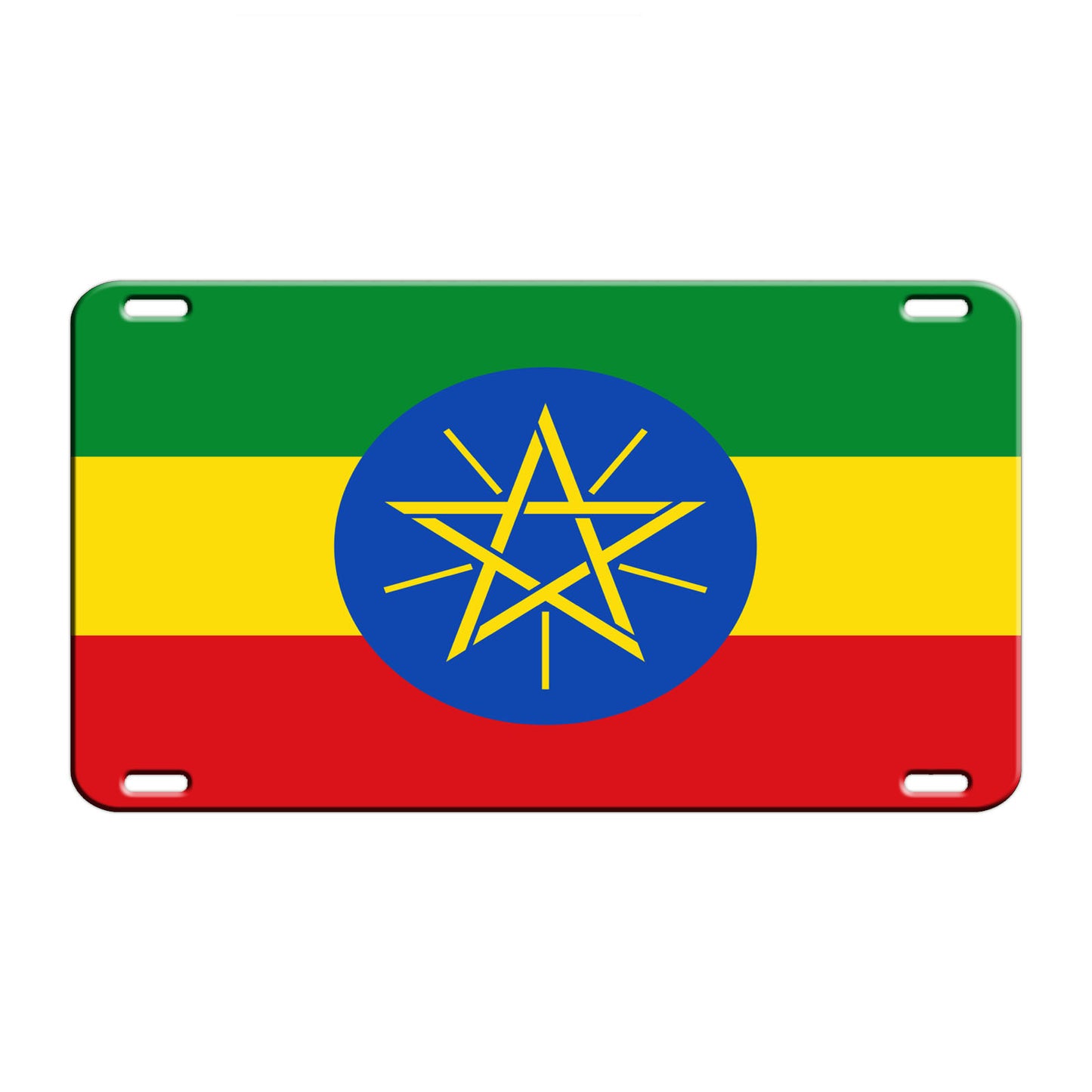 Ethiopia Country Flag License Novelty Plate Aluminum Metal Sign