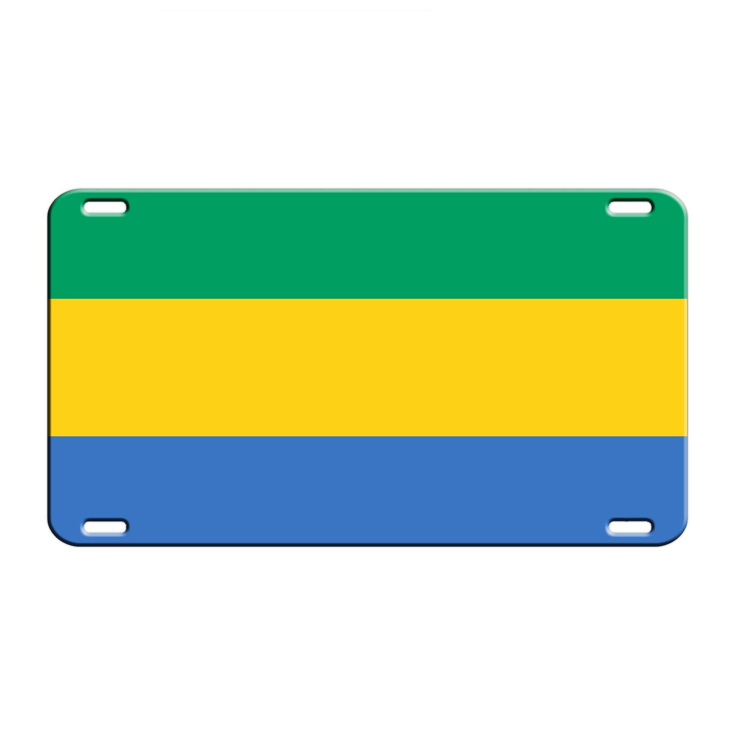 Gabon Country Flag License Novelty Plate Aluminum Metal Sign