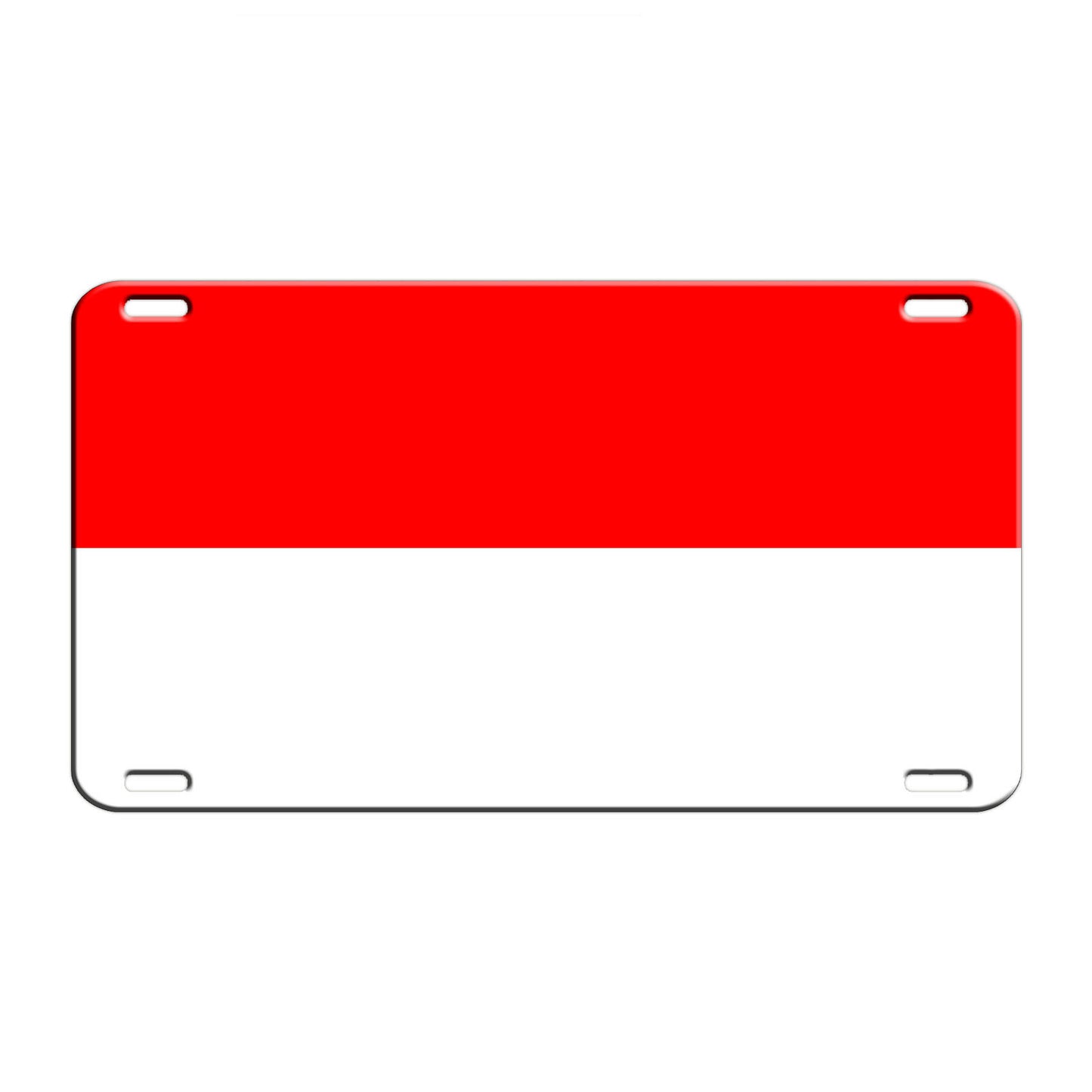 Indonesia Country Flag License Novelty Plate Aluminum Metal Sign