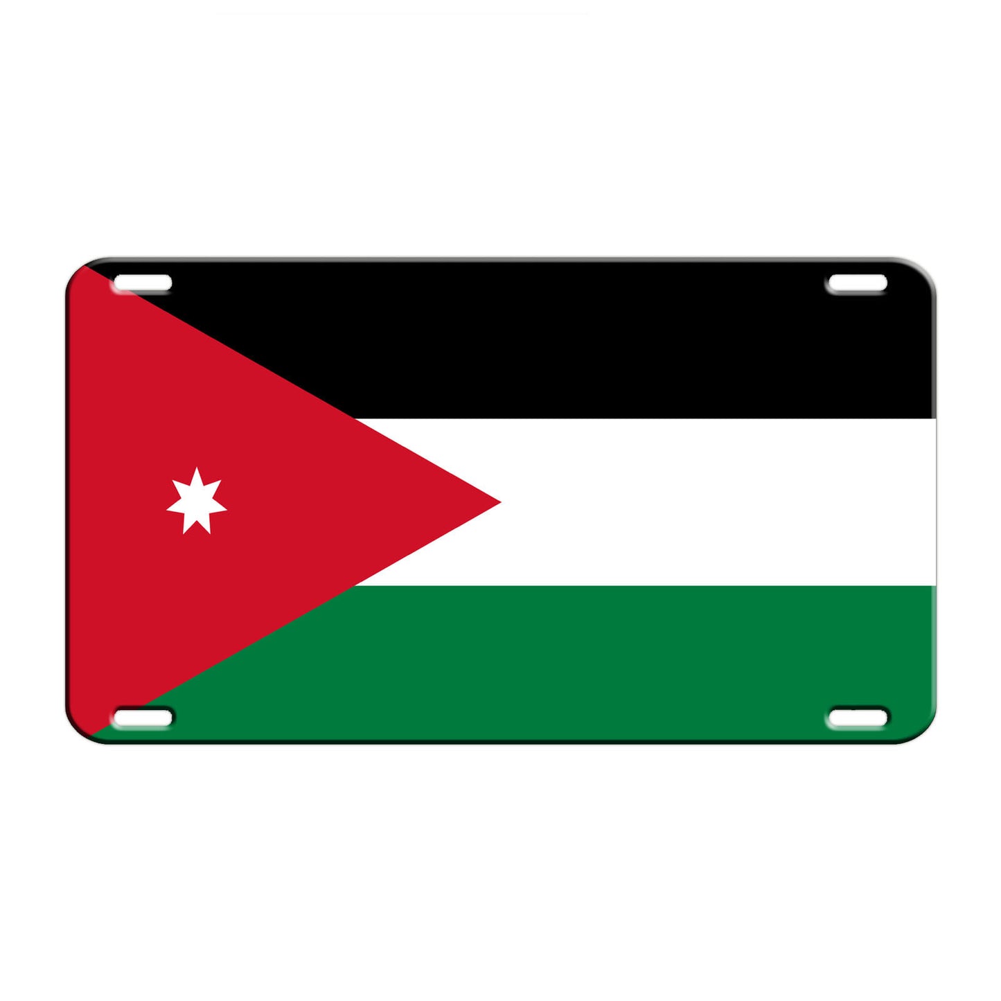 Jordan Country Flag License Novelty Plate Aluminum Metal Sign