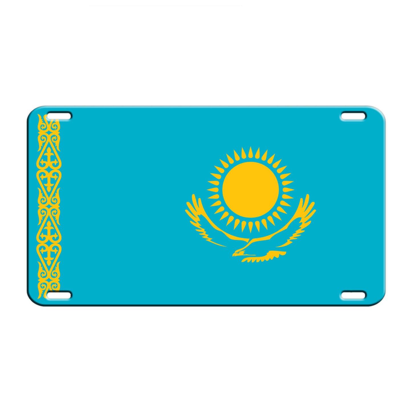 Kazakhstan Country Flag License Novelty Plate Aluminum Metal Sign