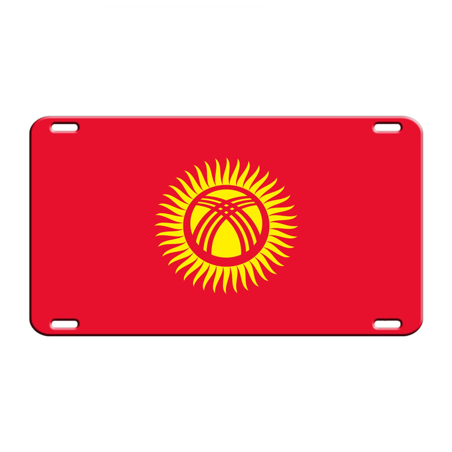 Kyrgyzstan Country Flag License Novelty Plate Aluminum Metal Sign