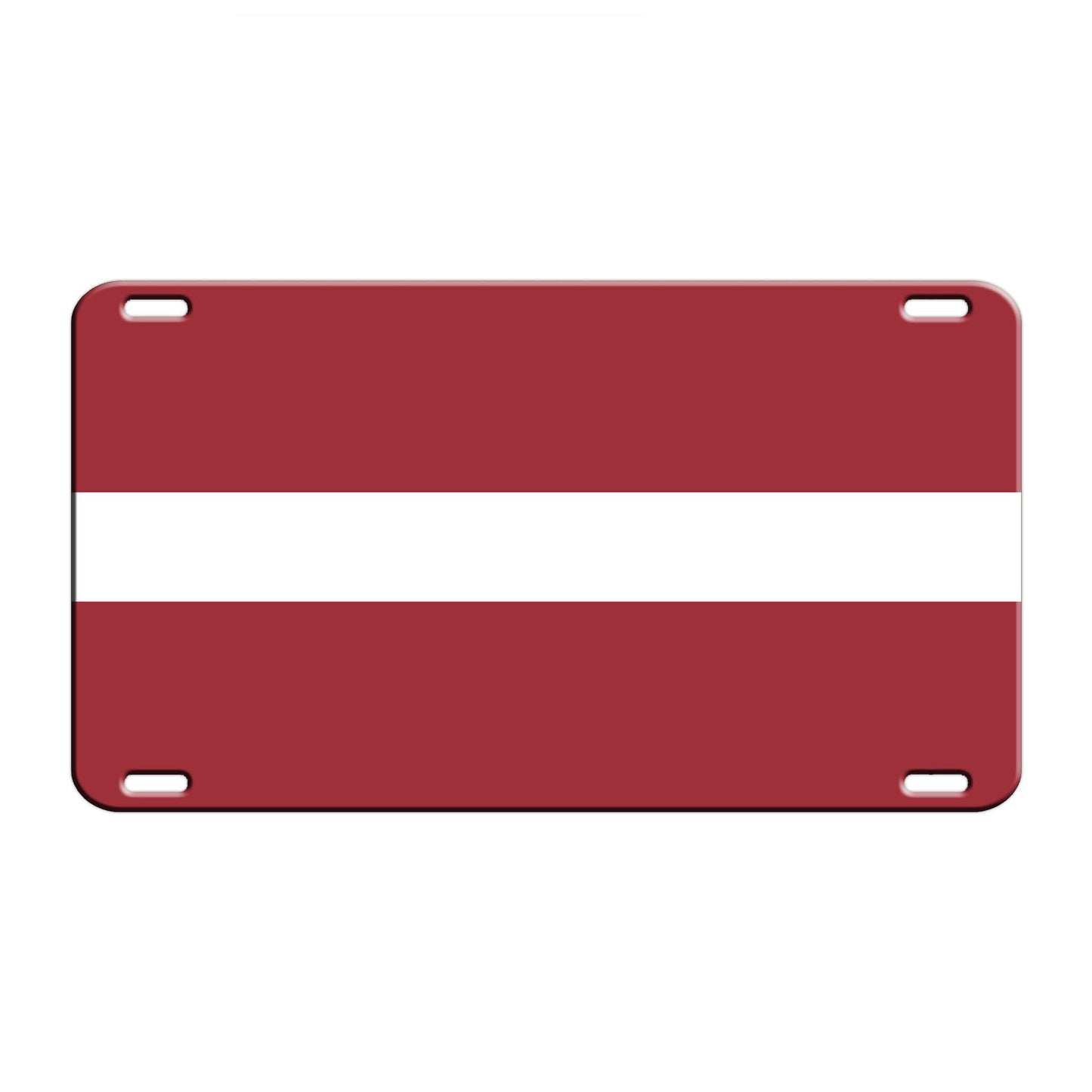 Latvia Country Flag License Novelty Plate Aluminum Metal Sign