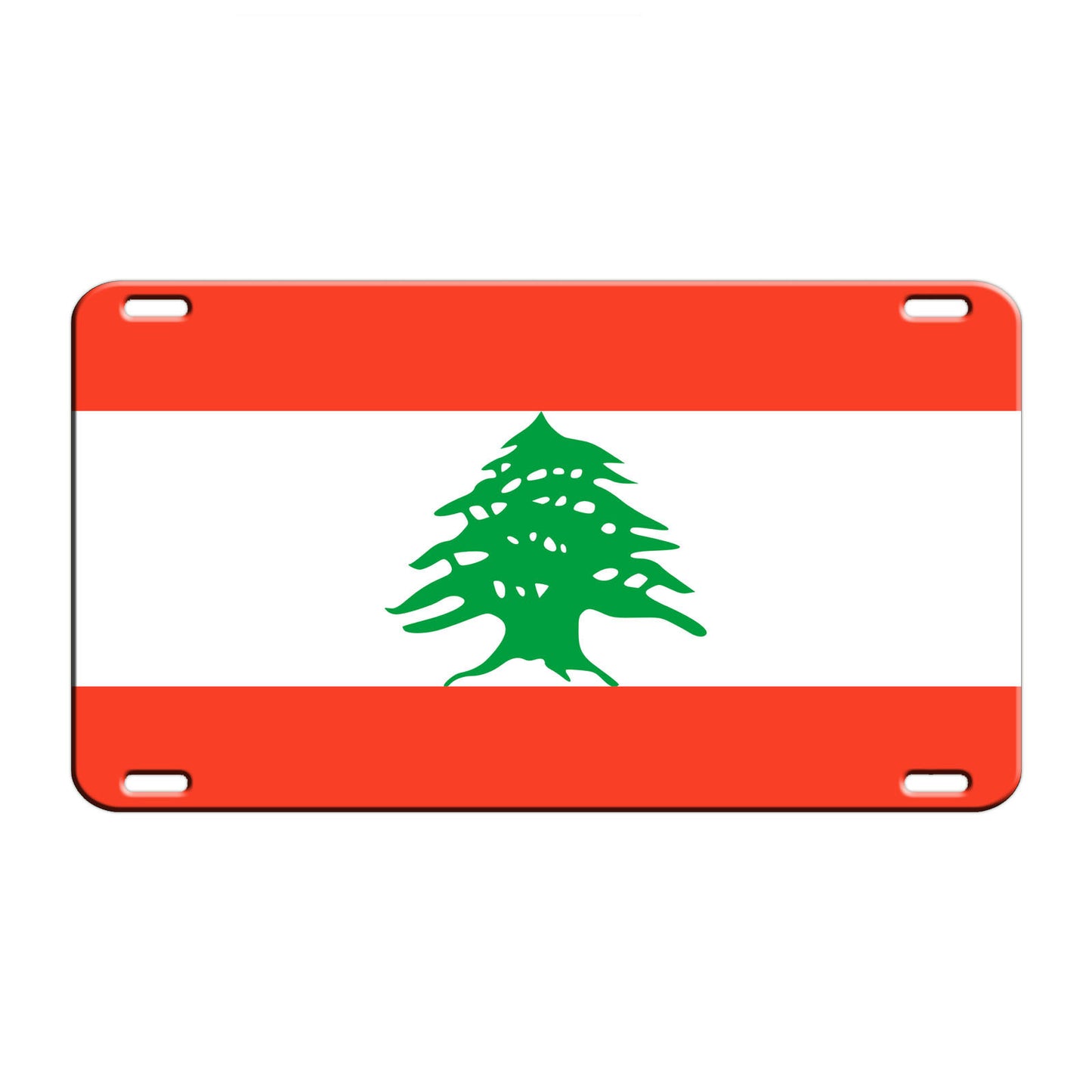 Lebanon Country Flag License Novelty Plate Aluminum Metal Sign
