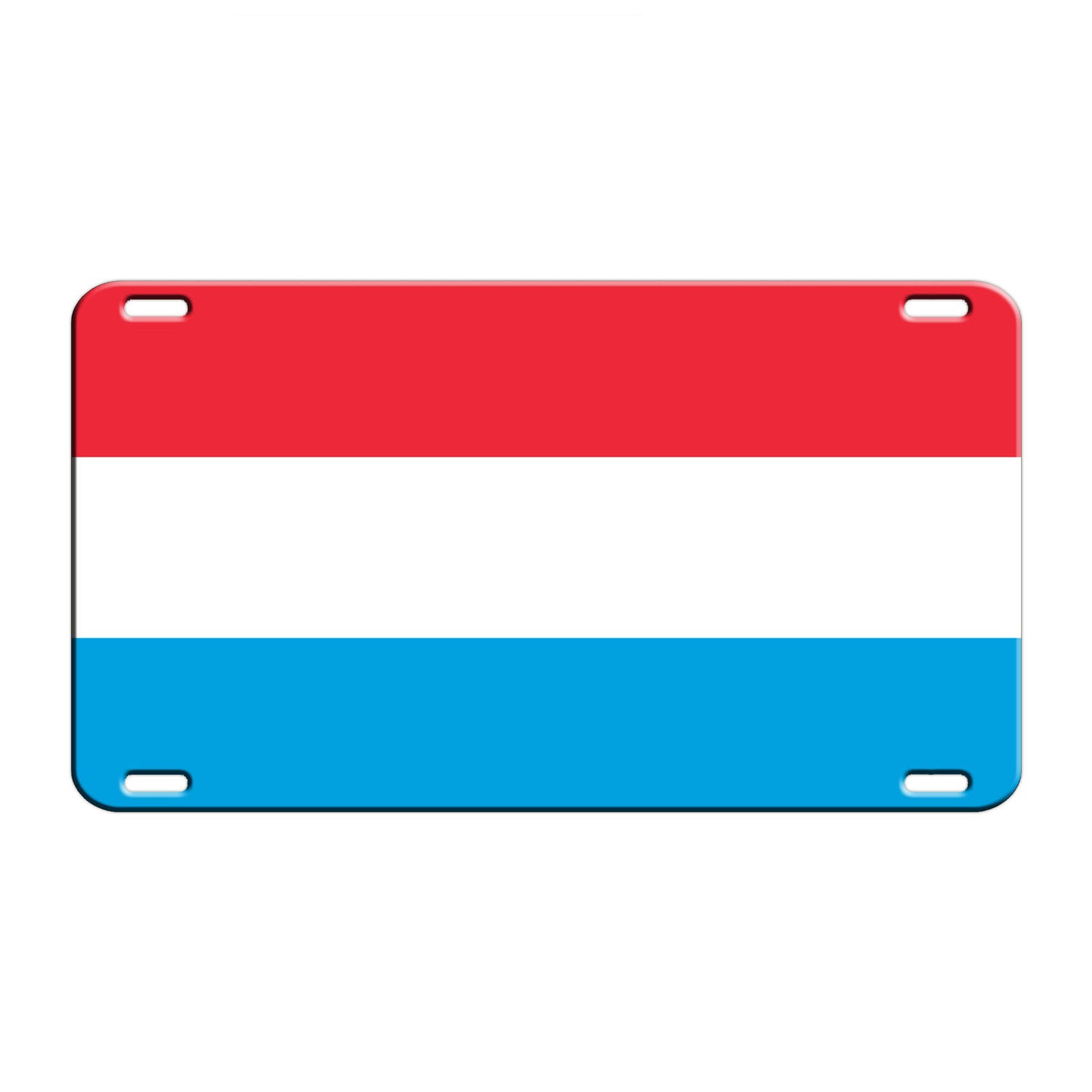 Luxembourg Country Flag License Novelty Plate Aluminum Metal Sign