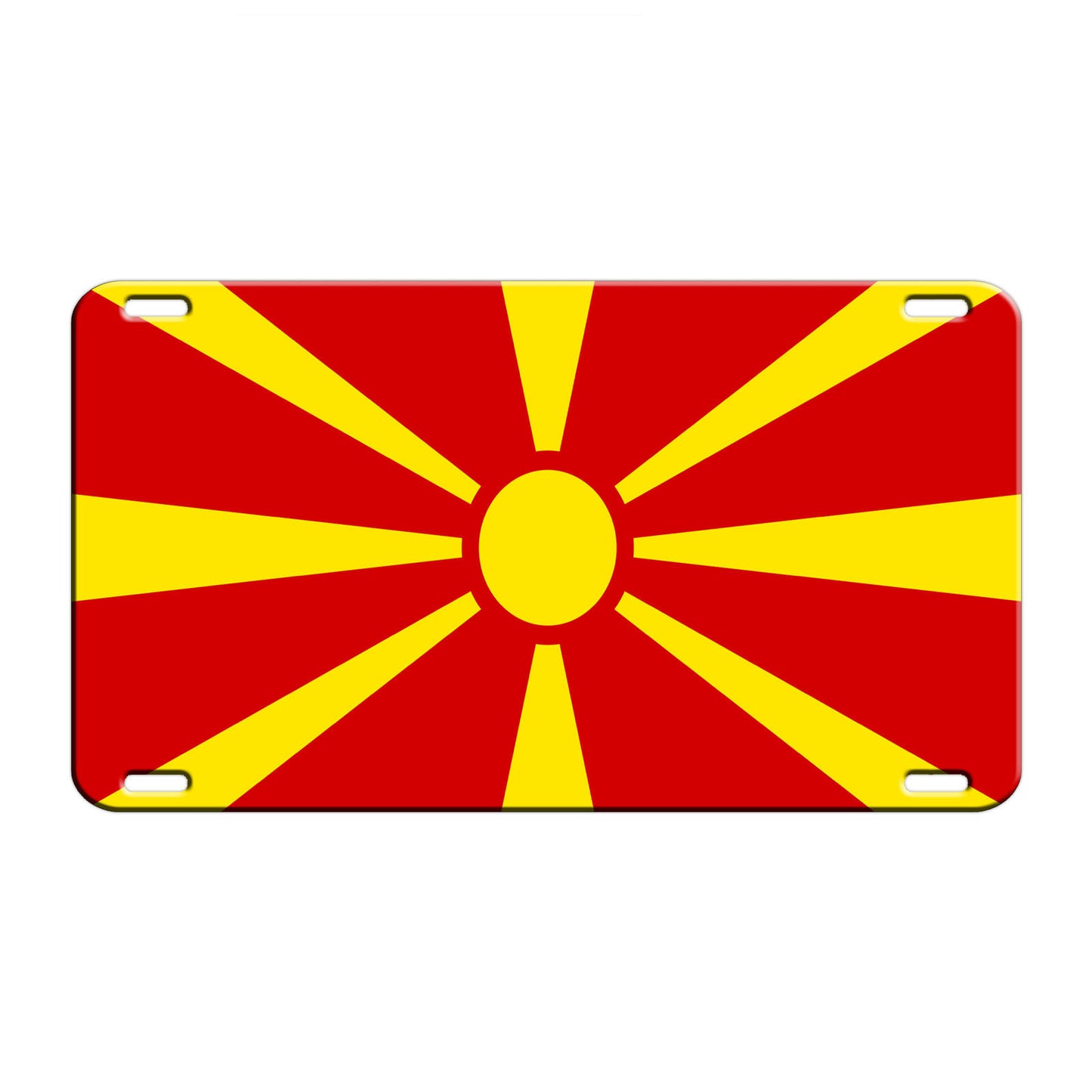 Macedonia Country Flag License Novelty Plate Aluminum Metal Sign