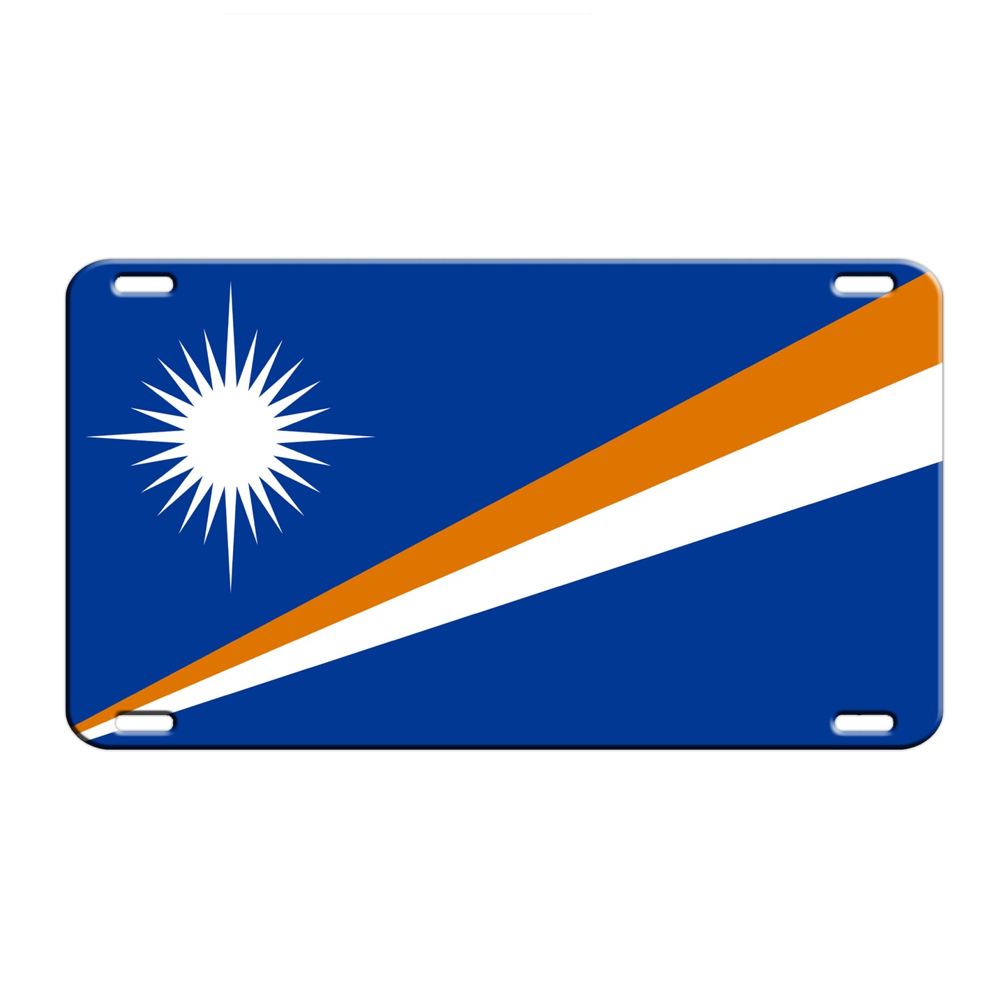 Marshall Islands Country Flag License Novelty Plate Aluminum Metal Sign