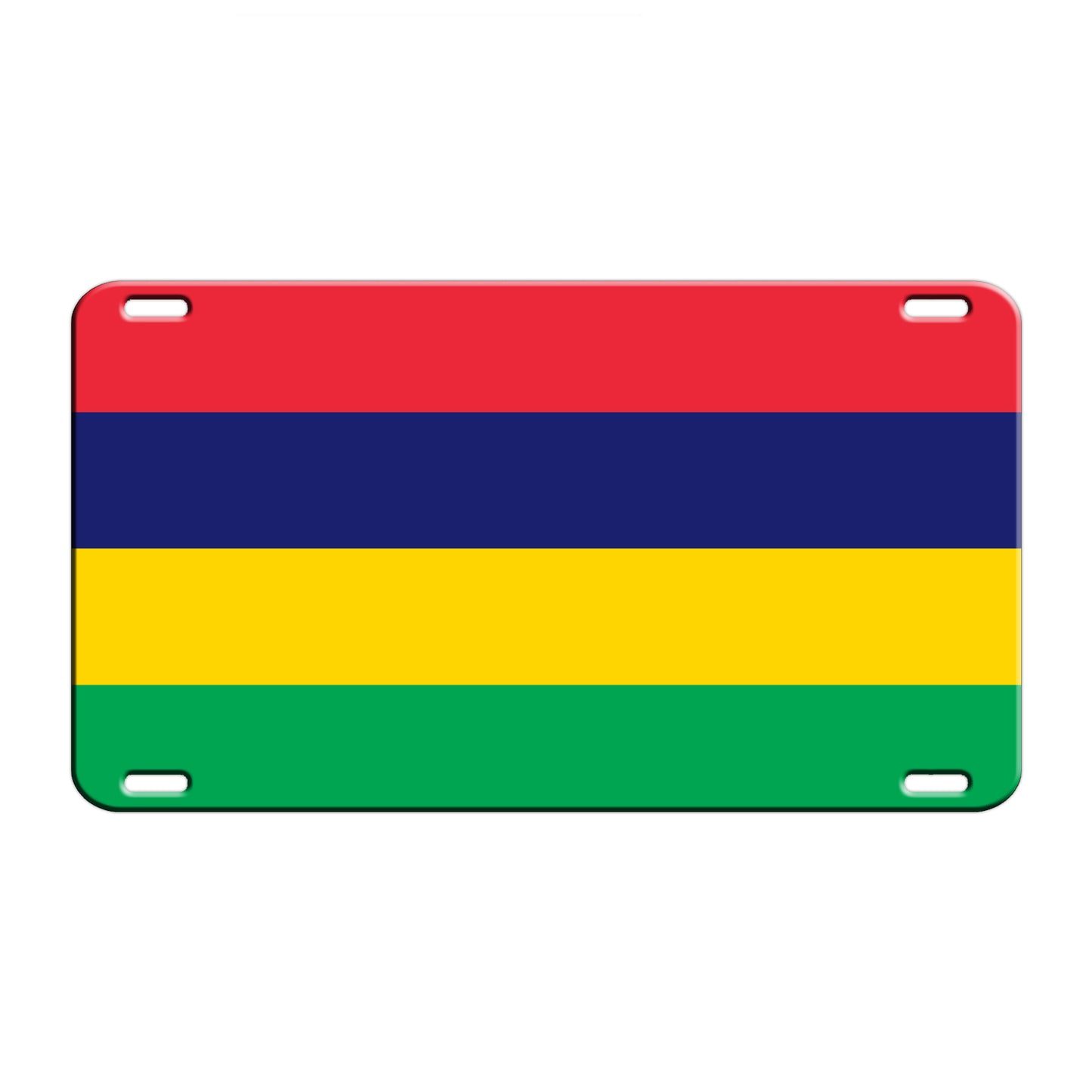 Mauritius Country Flag License Novelty Plate Aluminum Metal Sign