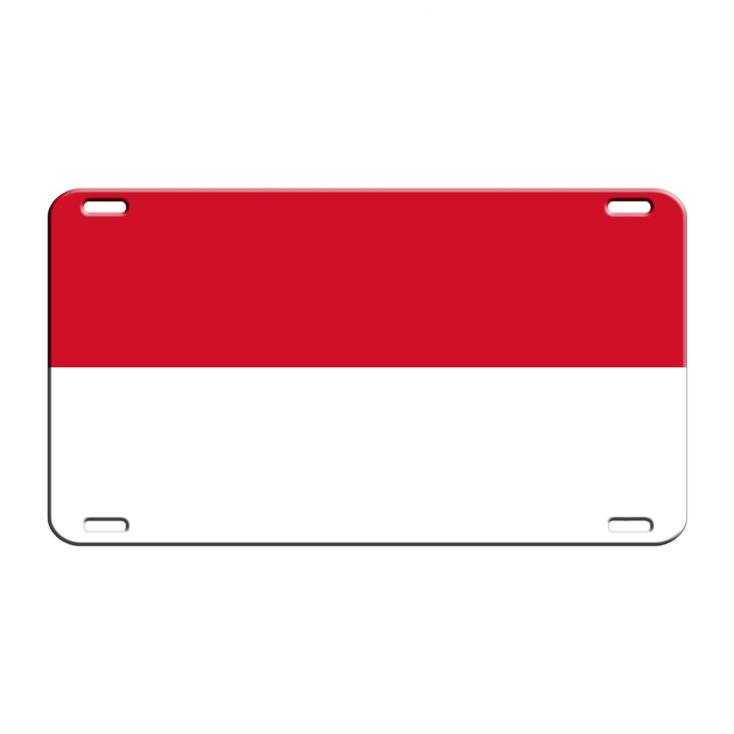 Monaco Country Flag License Novelty Plate Aluminum Metal Sign