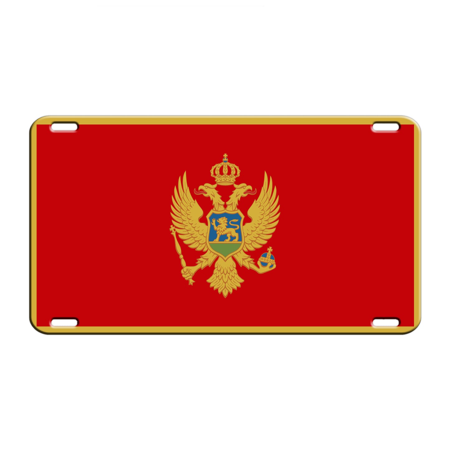 Montenegro Country Flag License Novelty Plate Aluminum Metal Sign