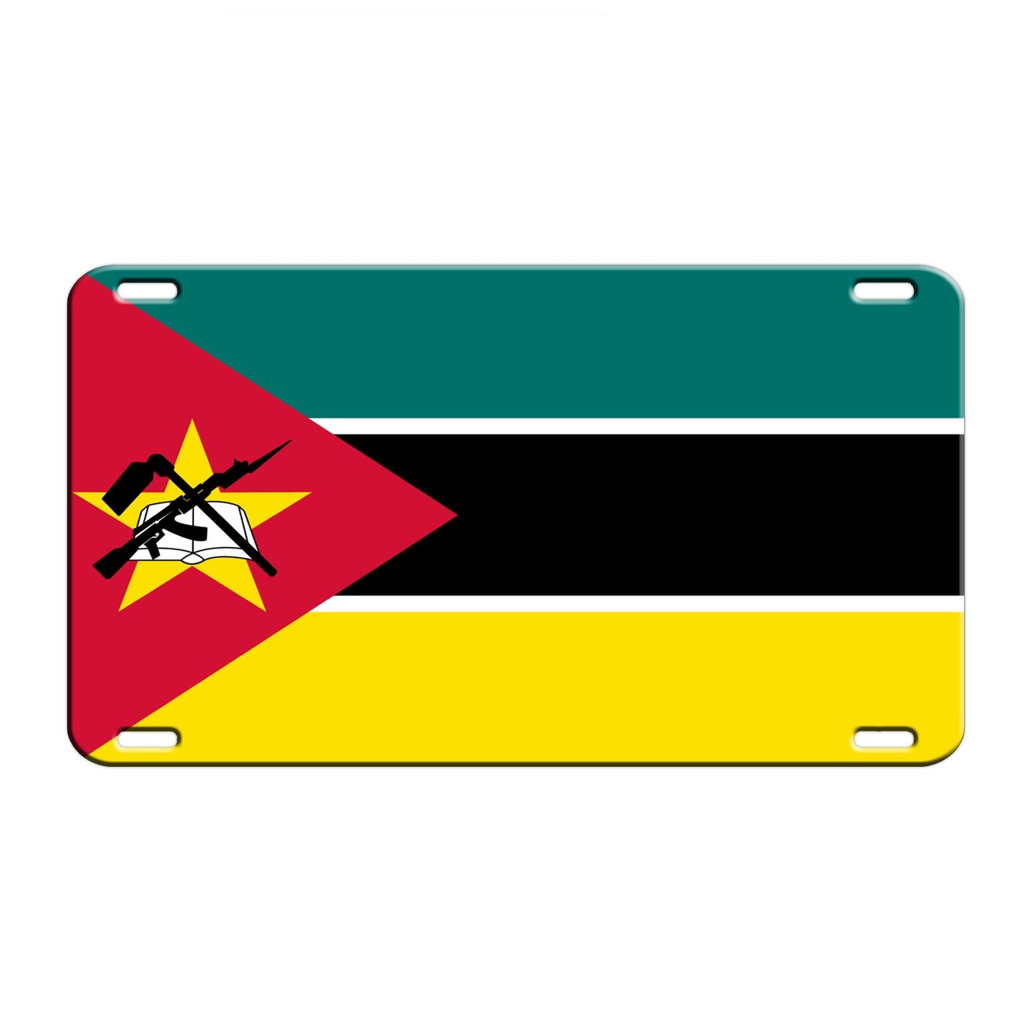 Mozambique Country Flag License Novelty Plate Aluminum Metal Sign