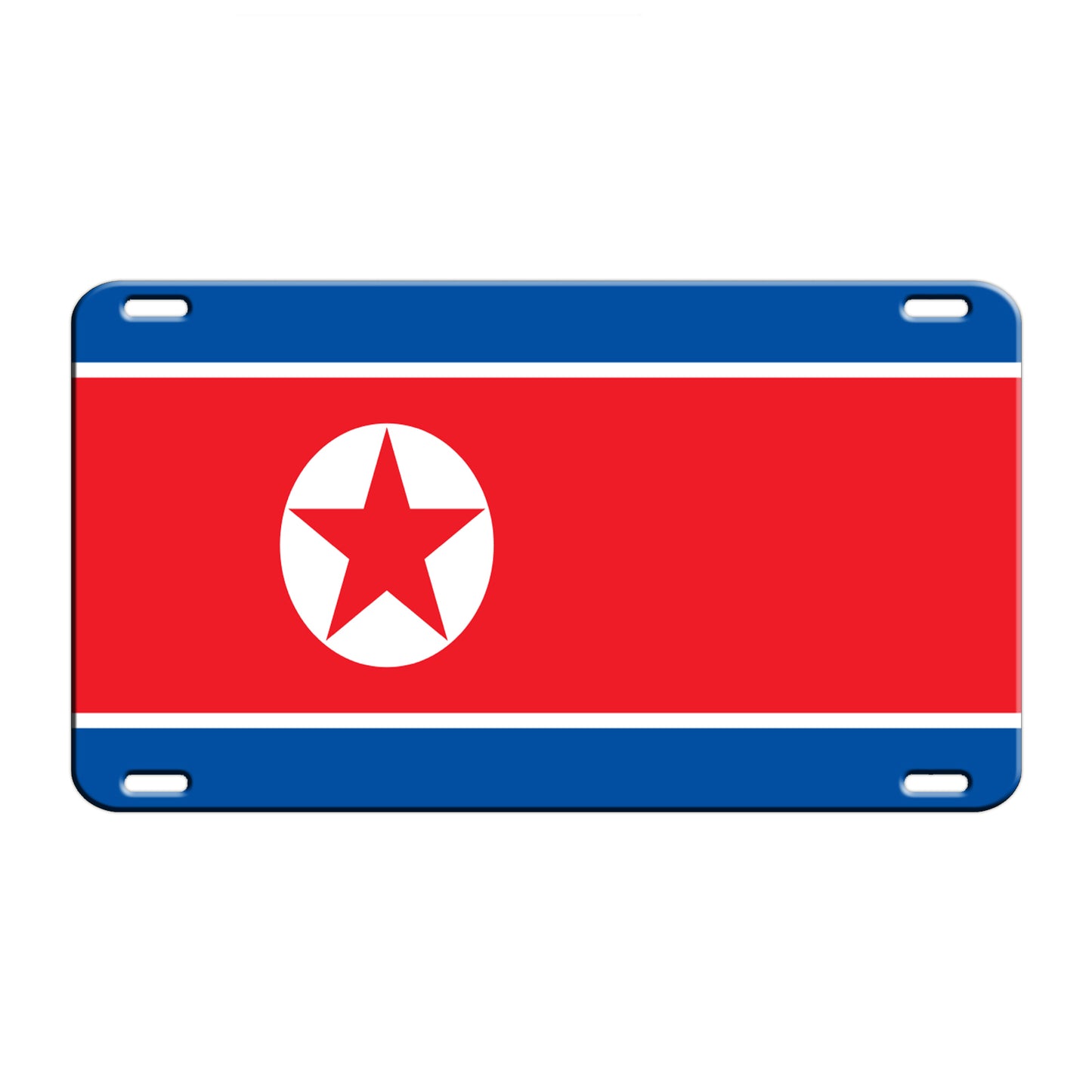 North Korea Country Flag License Novelty Plate Aluminum Metal Sign