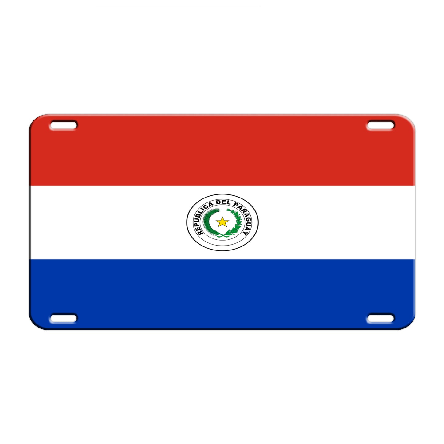 Paraguay Country Flag License Novelty Plate Aluminum Metal Sign