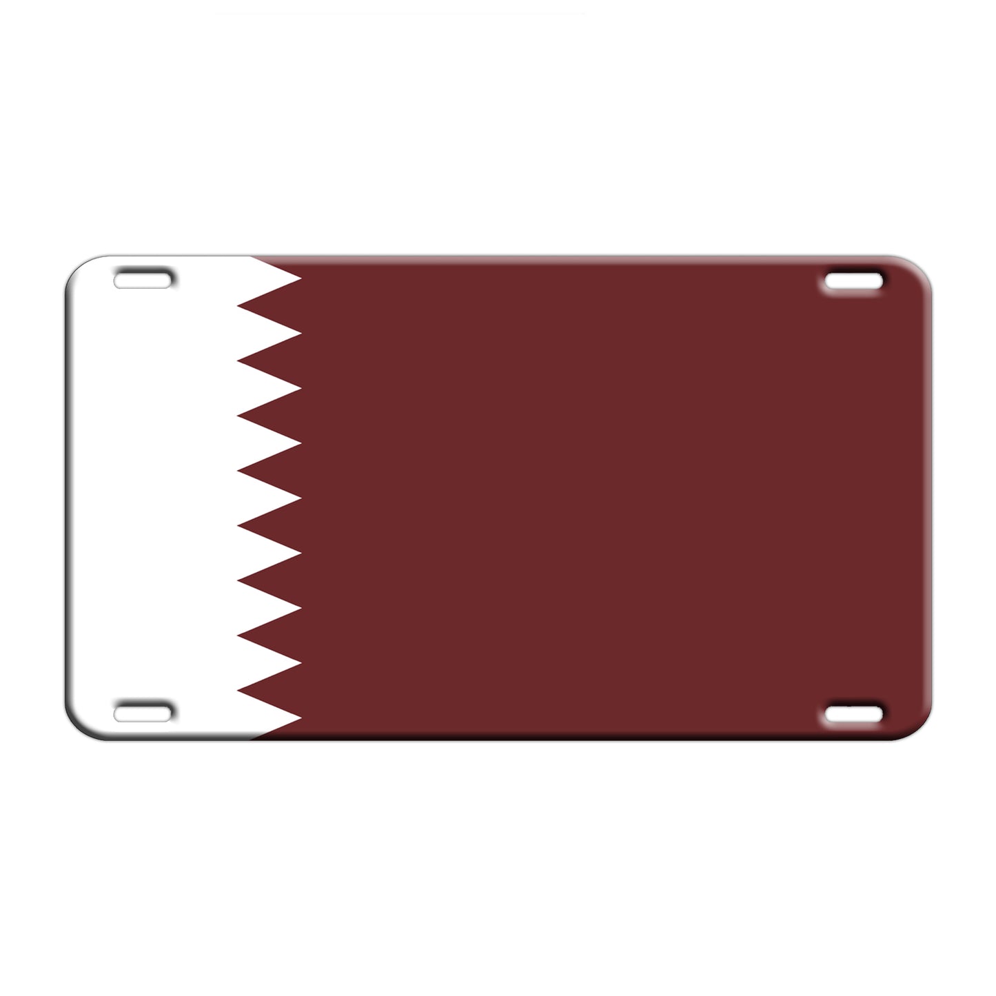 Qatar Country Flag License Novelty Plate Aluminum Metal Sign