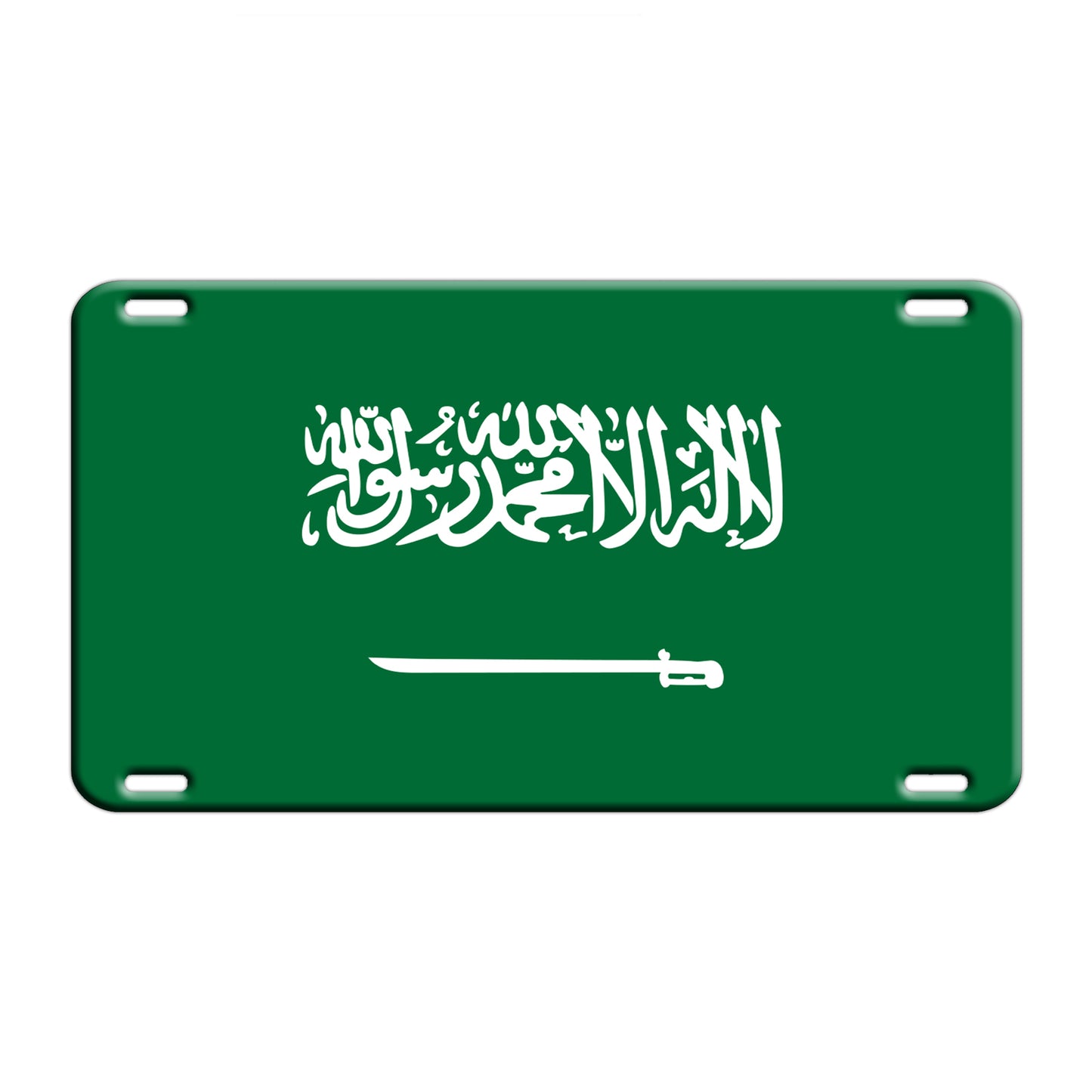 Saudi Arabia Country Flag License Novelty Plate Aluminum Metal Sign