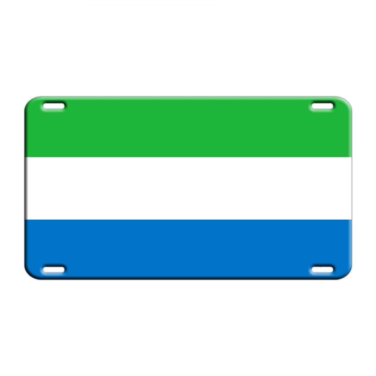 Sierra Leone Country Flag License Novelty Plate Aluminum Metal Sign